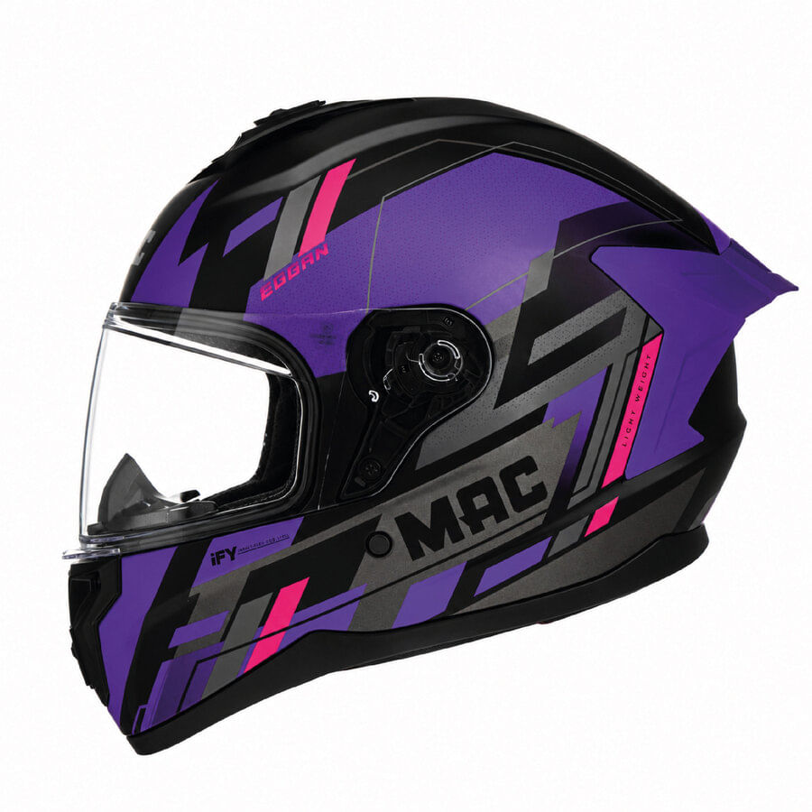 Casco MAC 070 Volt Eggan Violeta / Rosa / Brillo